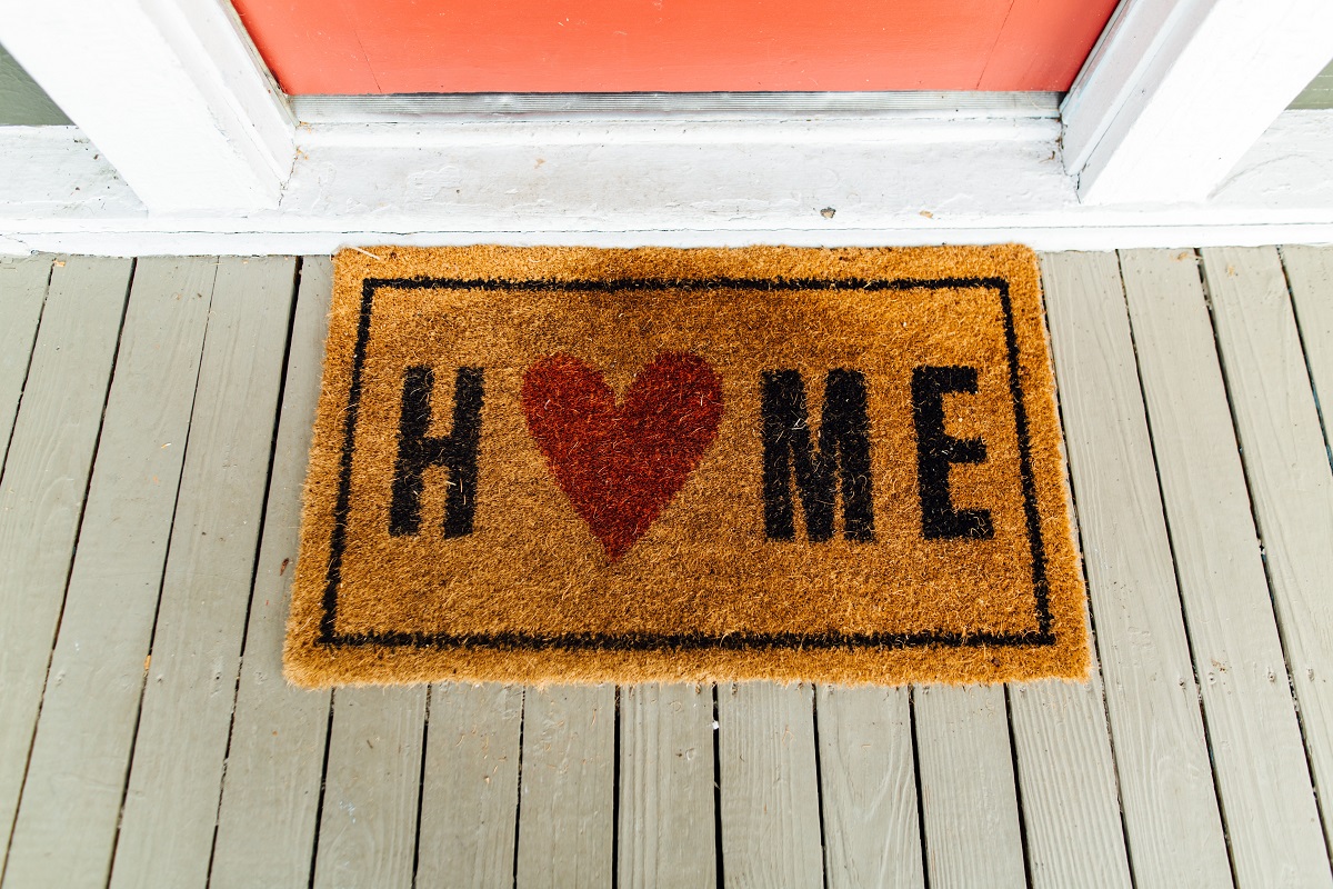 This $10 Rug Pad from  Keeps My Welcome Mat From Slipping