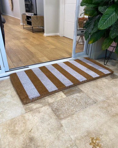 Horizontal Stripe Coir Doormat