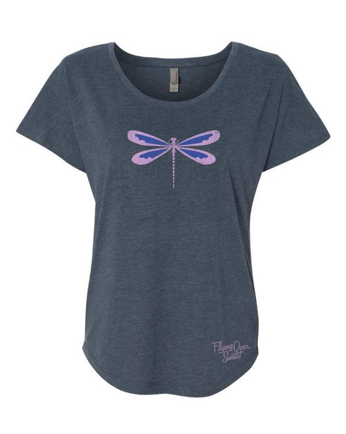 Flying Over Sunset Dragonfly Tee Front