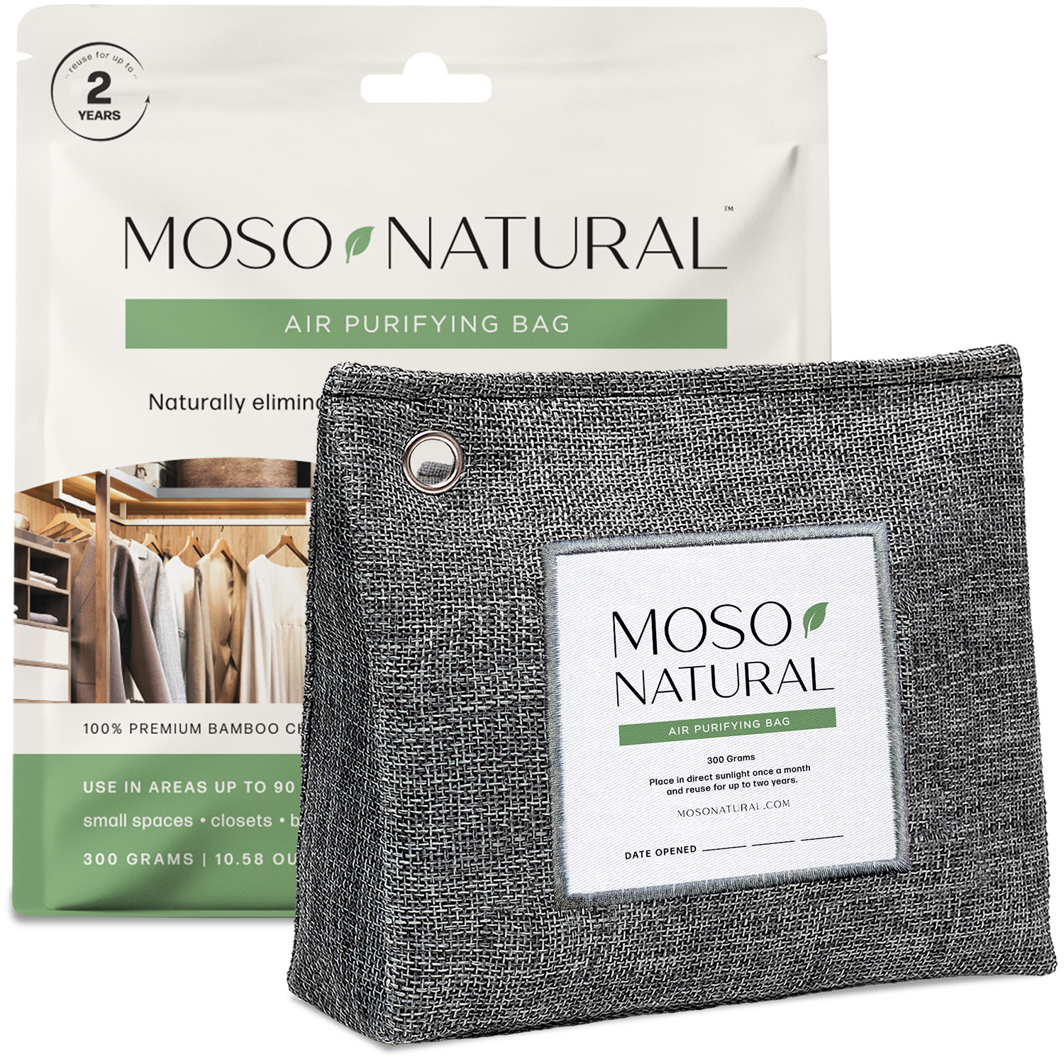 Unscented, Chemical-Free Odor Eliminator 300g | Moso Natural