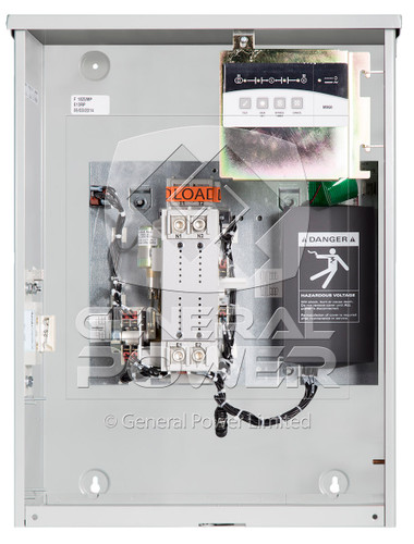 PHOTO 80 AMP 2 POLE GE ZENITH TRANSFER SWITCH ZTX000M60008B-ZEC3R-ZVC20-M060