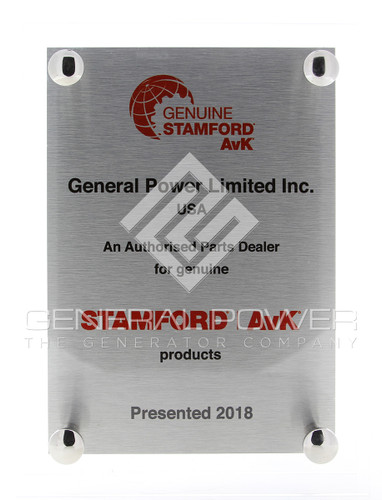 Stamford Authorized Parts Dealer plaque Stamford Authorized Parts Dealer plaque