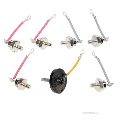 Rotating rectifier diodes for generator alternator