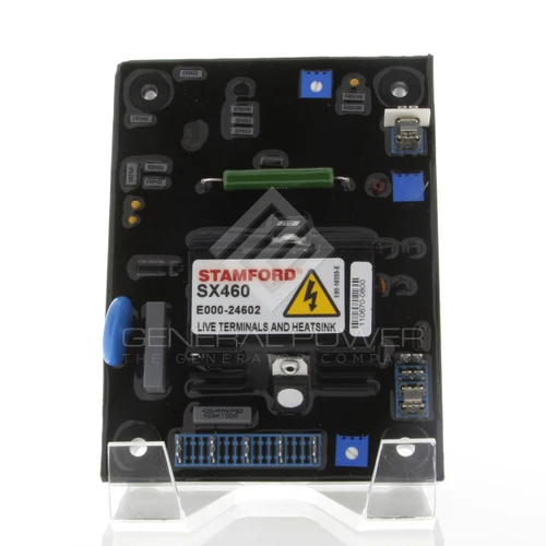 Front view of Stamford SX460 AVR with label visible