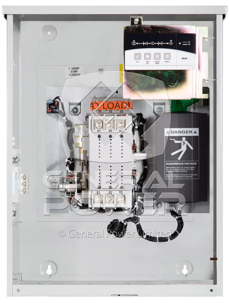 PHOTO 80 AMP 3 POLE GE ZENITH TRANSFER SWITCH ZTX000M60008E-ZEC3R-ZVC70-M060