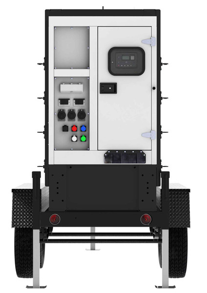 60kw towable generator, rear view