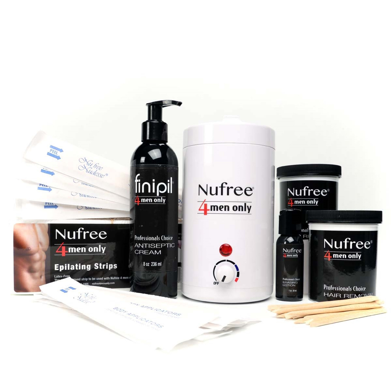 Nufree 4 men only kit for at home hair removal