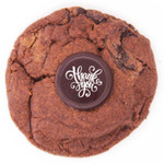 vegan dairy free double chocolate cookie with message