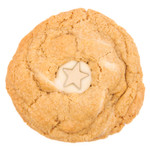 vegan gluten free white chocolate cookie with star