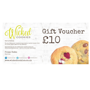 Wicked Cookies Real Gift Voucher sent by post. If you want an instant emailable gift voucher, please choose a Wicked Cookies Gift Card