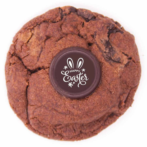 happy easter vegan double chocolate cookie