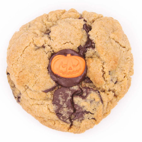 vegan gluten free chocolate cookie with sugar pumpkin decoration vegan gluten free chocolate cookie with sugar pumpkin decoration
