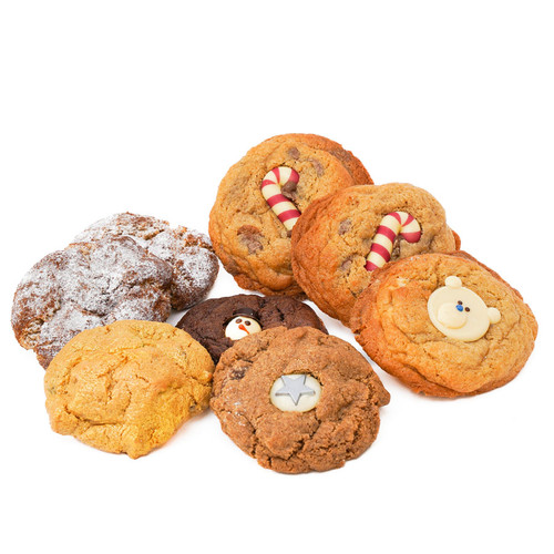 gluten free christmas cookie selection box with 8 cookies