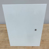 Multi-Purpose Industrial Lockable Cabinet 12 x 12 x 4.5 White Steel Recessed Mounted Adjustable, (3) 1.25" KO on TOP Only CAB80