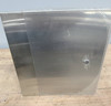 Multi-Purpose Industrial Lockable Cabinet 24 x 20 x 6 Stainless Steel Recessed Mounted Adjustable, (4) 2.5" KO Top & Bottom CAB75