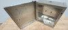 Multi-Purpose Industrial Lockable Cabinet 37 x 22 x 12 Stainless Steel Surface Mounted (2) 2.5" KO top, (1) 2.5" KO Bottom CAB149