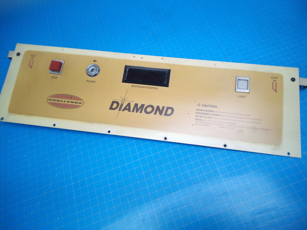 Challenge Diamond Cutter Control Panel - P02-000033