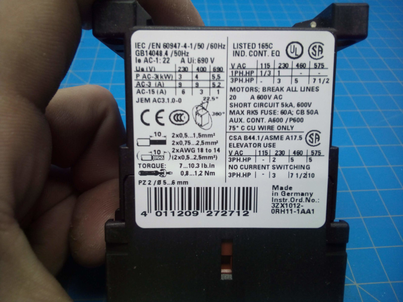 Siemens Contractor 3RT1016-1BB42 - P01-000144