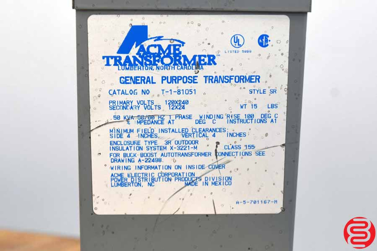 Acme T-1-81051 Transformer - 032620113730