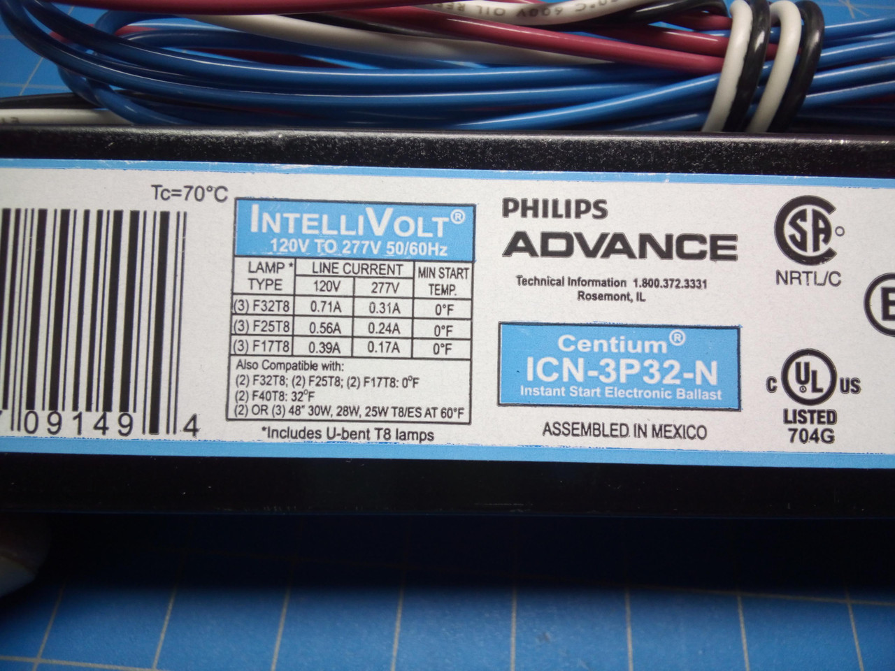 Intelli Volt Ballast ICN-3P32-N - P02-000461