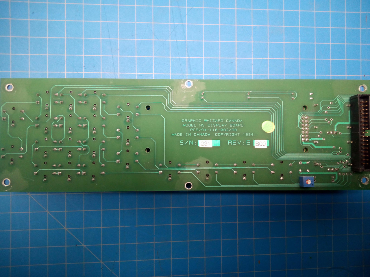 Graphic Whizard model K-2 Control Circuit Board P02-000859