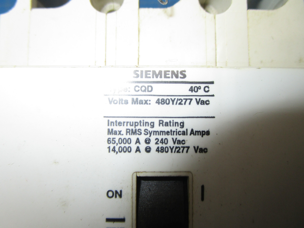 Siemens Type CQD 3 Pole 60 Amp 240  Circuit Breaker P02-000915