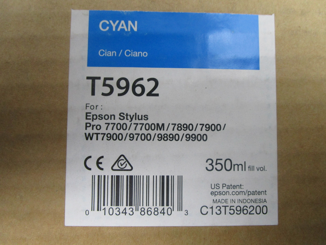 Cyan EPSON 7700/7890/7900/9700/9890/9900 UltraChrome HDR Ink- 350 mL P02-000965