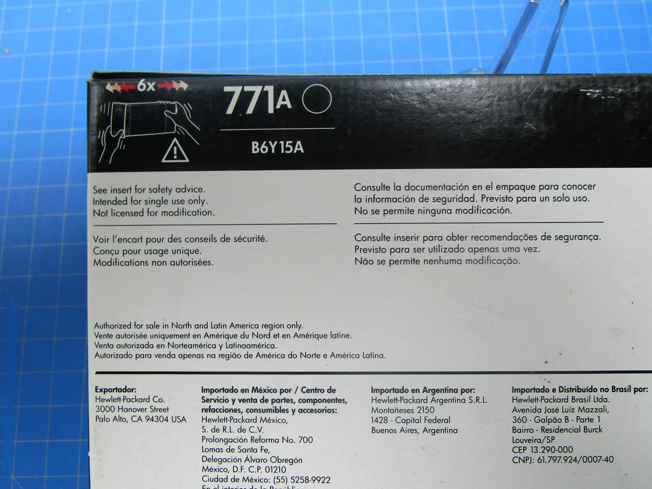 HP 771A 775-ml Matte Black DesignJet Ink Cartridge, B6Y15A P02-000977