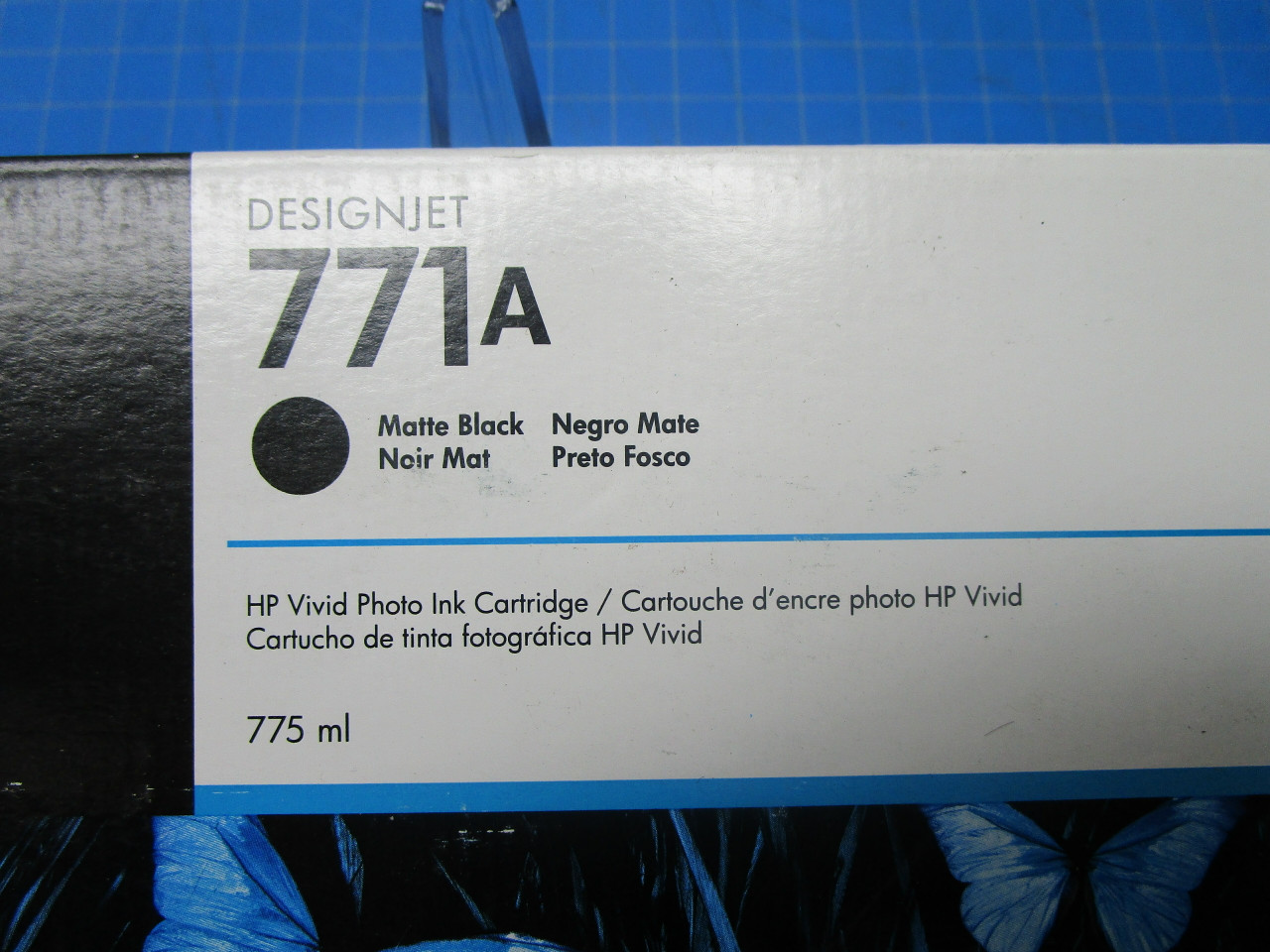 HP 771A 775-ml Matte Black DesignJet Ink Cartridge, B6Y15A P02-000977