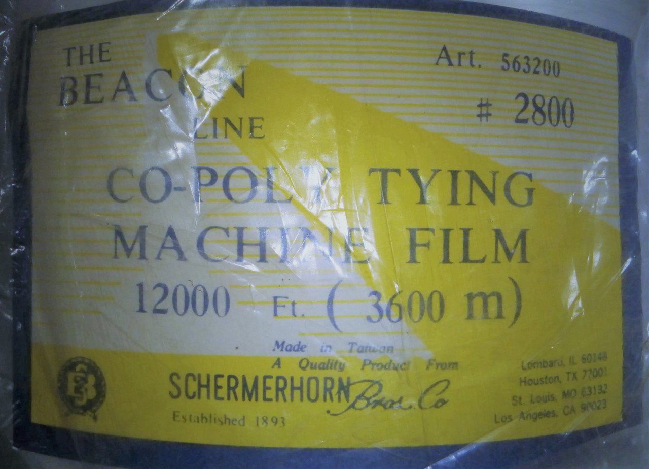 Schermerhorn Bros. 12 mm x 3600m  Co-Poly Tying Machine Film #2800