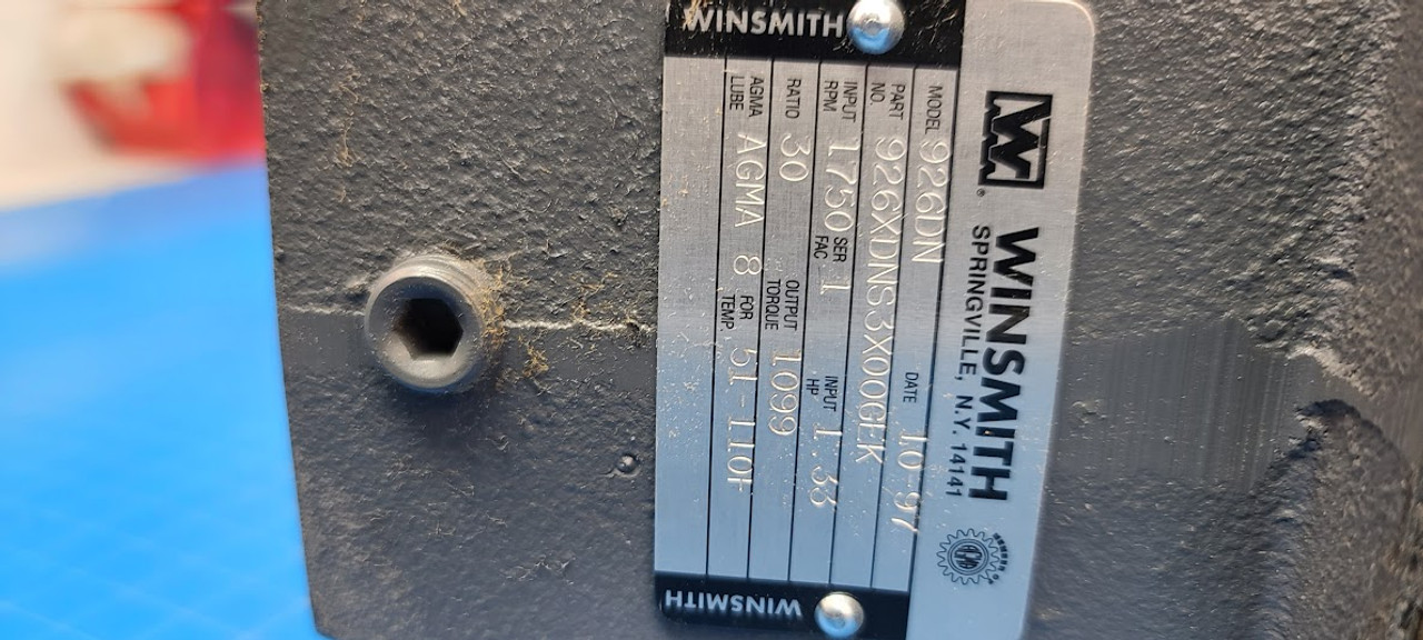 Winsmith D-90 Type SE Speed Reducer 926XDNS4X000GC