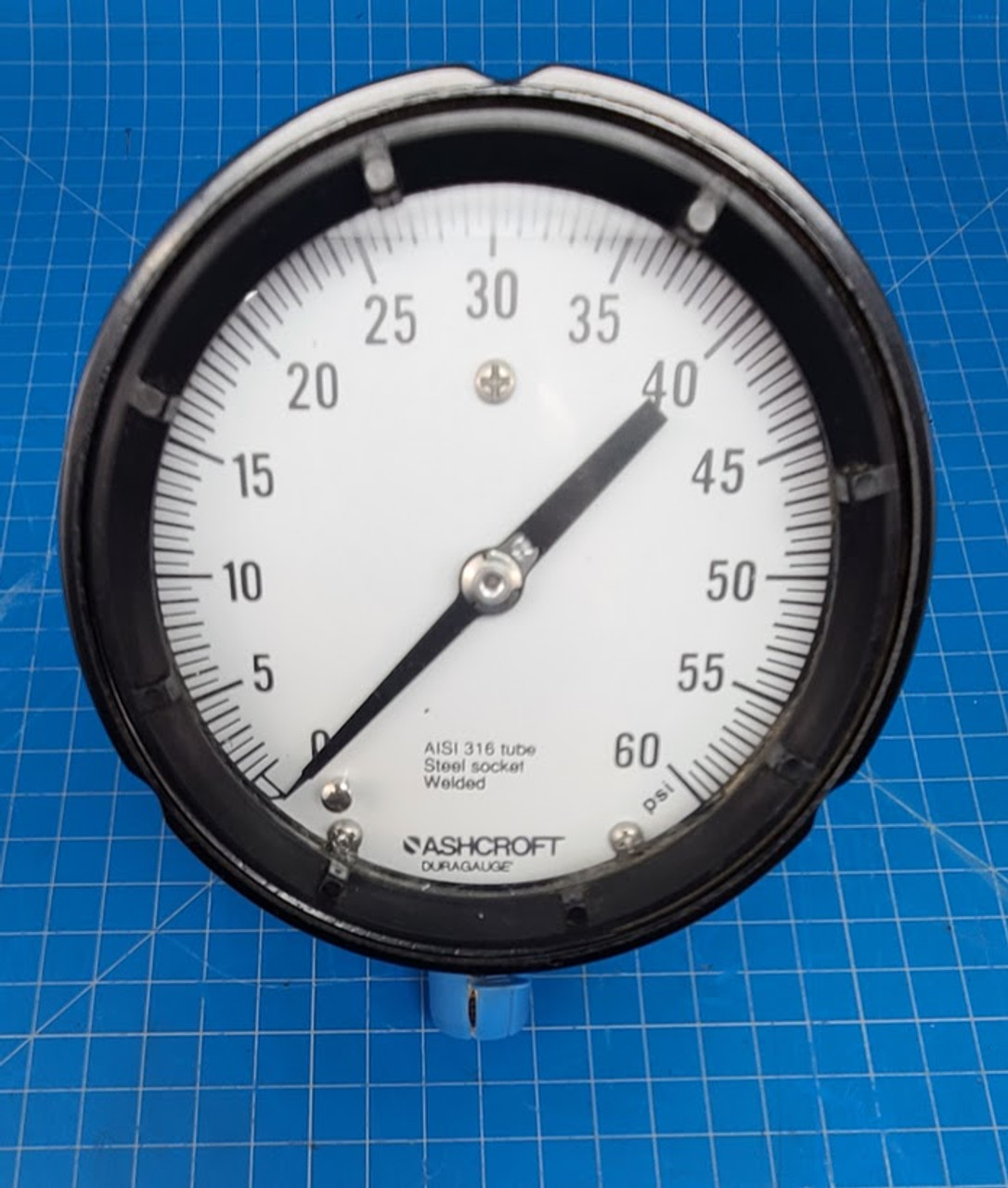 Ashcroft Duragauge 60 PSI 4 1/2 in Gauge 451279SS04LXLL60