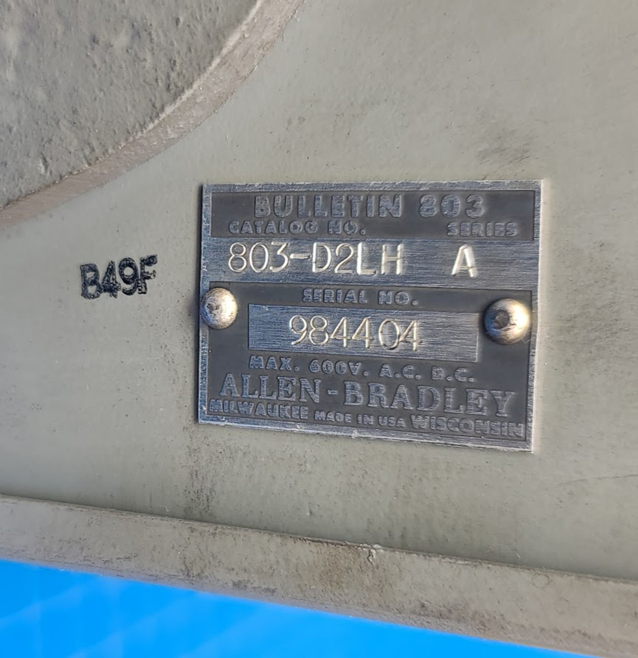Allen-Bradley Rotary Cam Limit Switch 803-D2LH