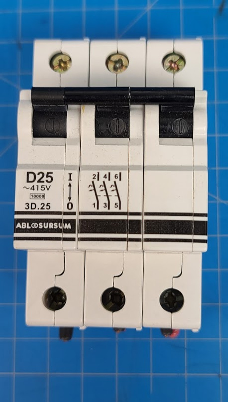 ABL Sursum 3 Pole 25A 415VAC Circuit Breaker 3D.25