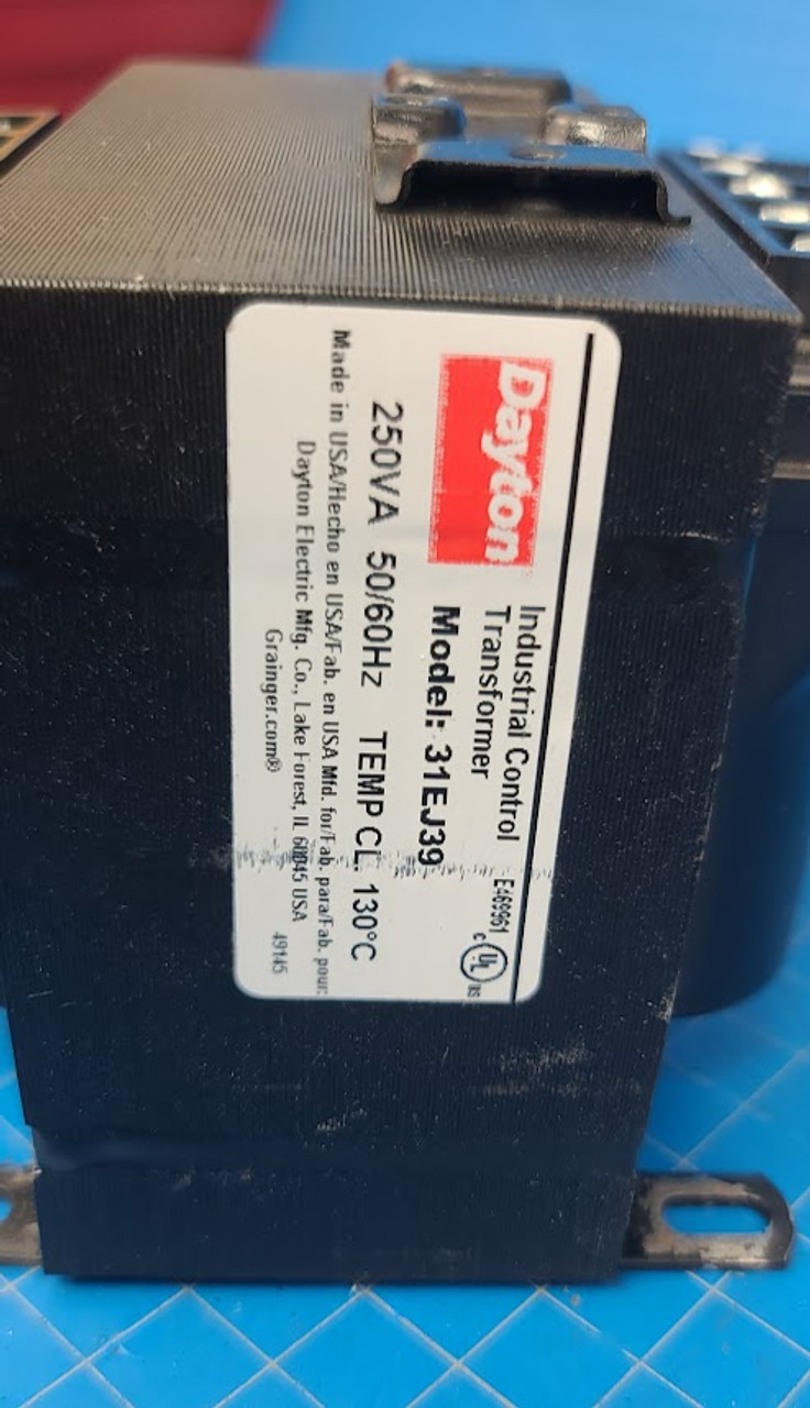 Dayton Primary 208/240/480 VAC Secondary 120 VAC 250 VA Control Transformer 31EJ39