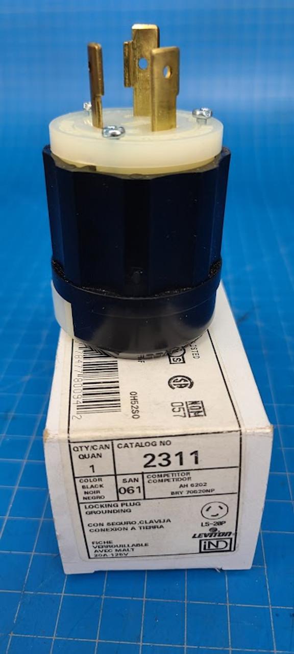 Leviton 20A 125V L5-20P Locking Plug 2311