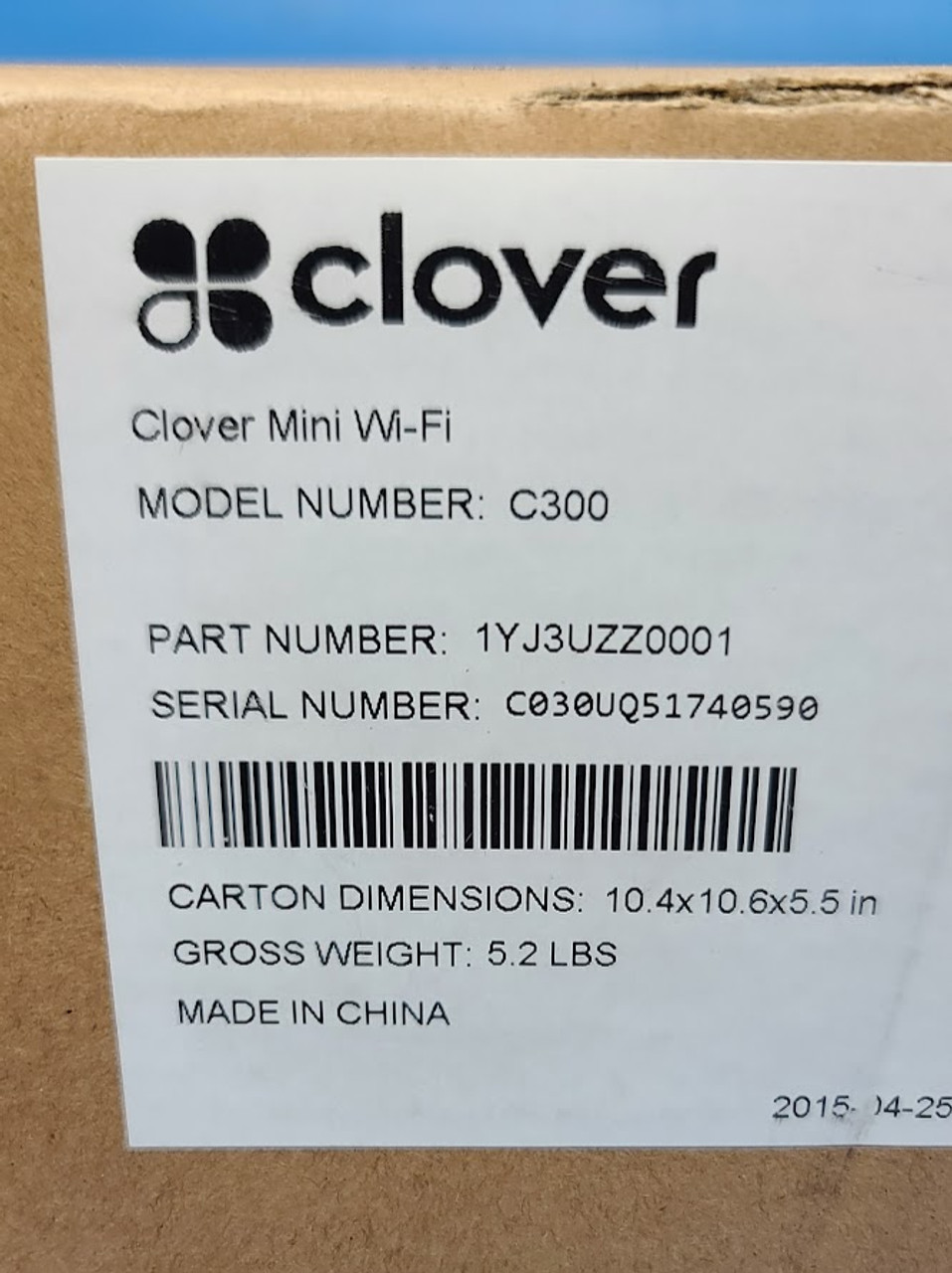 Clover POS Mini Wi-Fi Credit Card Processing System No Power Cable C300