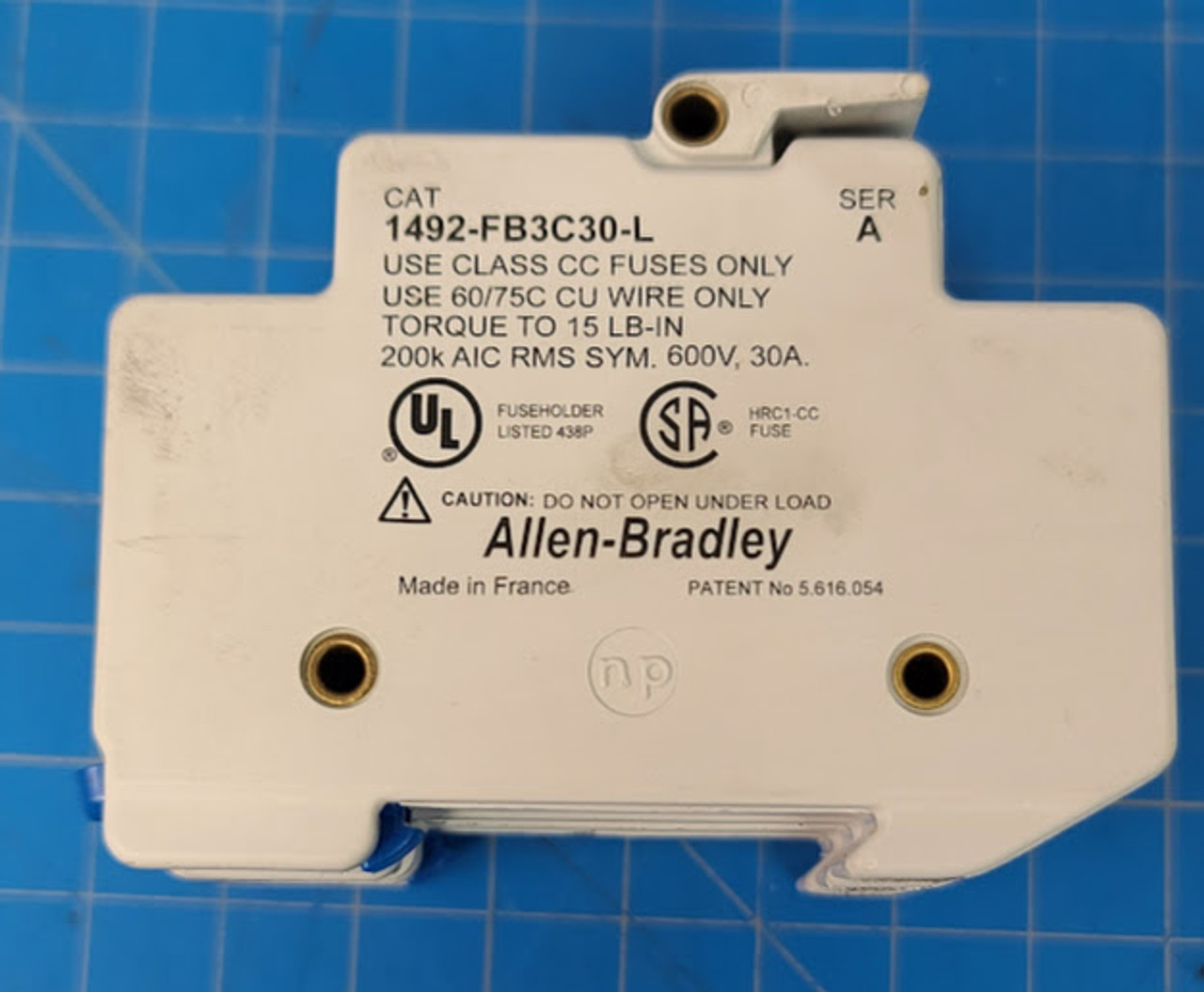 Allen Bradley 3 Pole 30 Amp 600 Volt Fuse Holder 1492-FB3C30-L