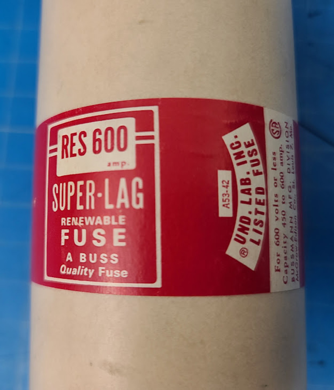 Bussmann 600 V Super-Lag Renewable Fuse RES600