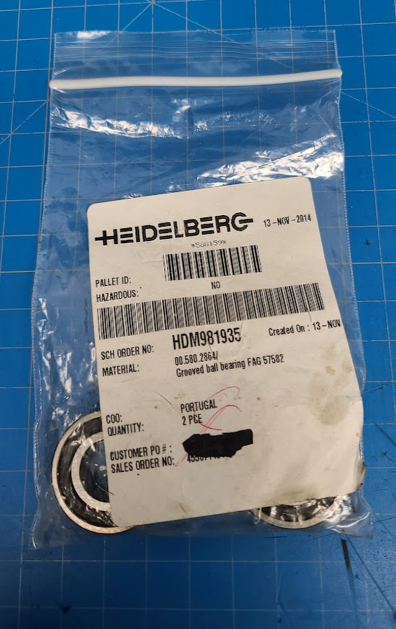 Heidelberg QM46 Grooved Ball Bearing 00.580.2864