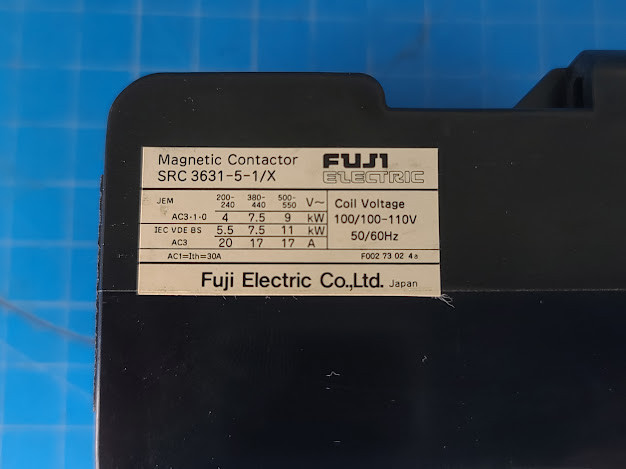 Fuji 110V Magnetic Contactor SRC3631-5-1-110V60HZ