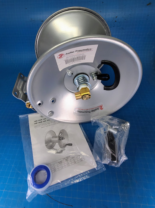 Jupiter Pneumatics 3/8" x 50' Hand Crank Hose Reel 2840035055JP