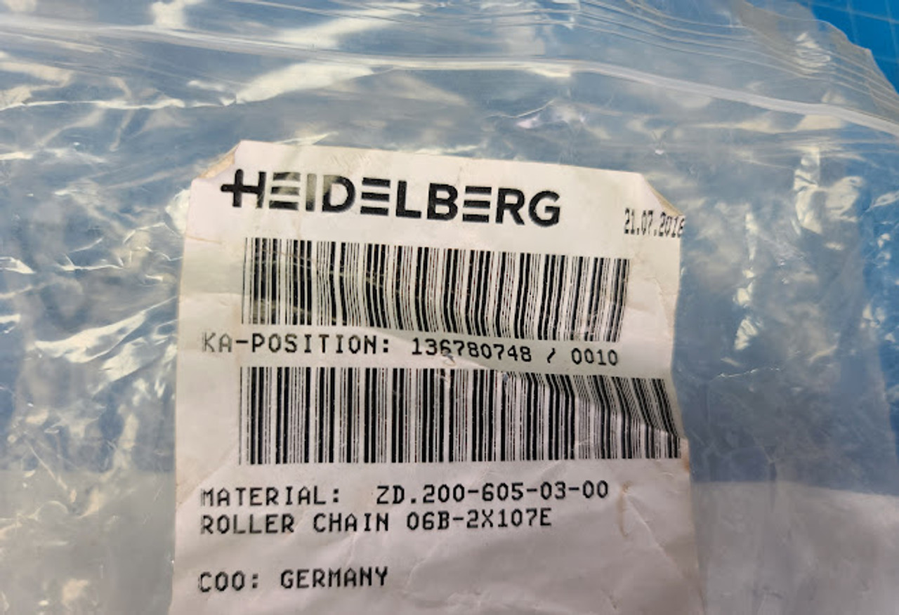 Heidelberg Double Strand British Metric Chain ZD 200-605-03-00