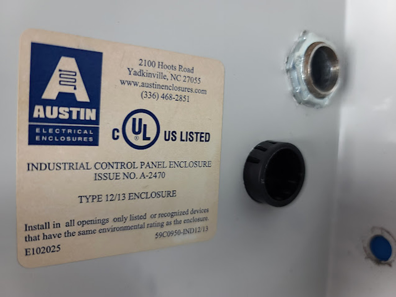 Austin Electrical Enclosure 14.5 x 12.5 x 7.5" Type 12/13 Enclosure A-2470