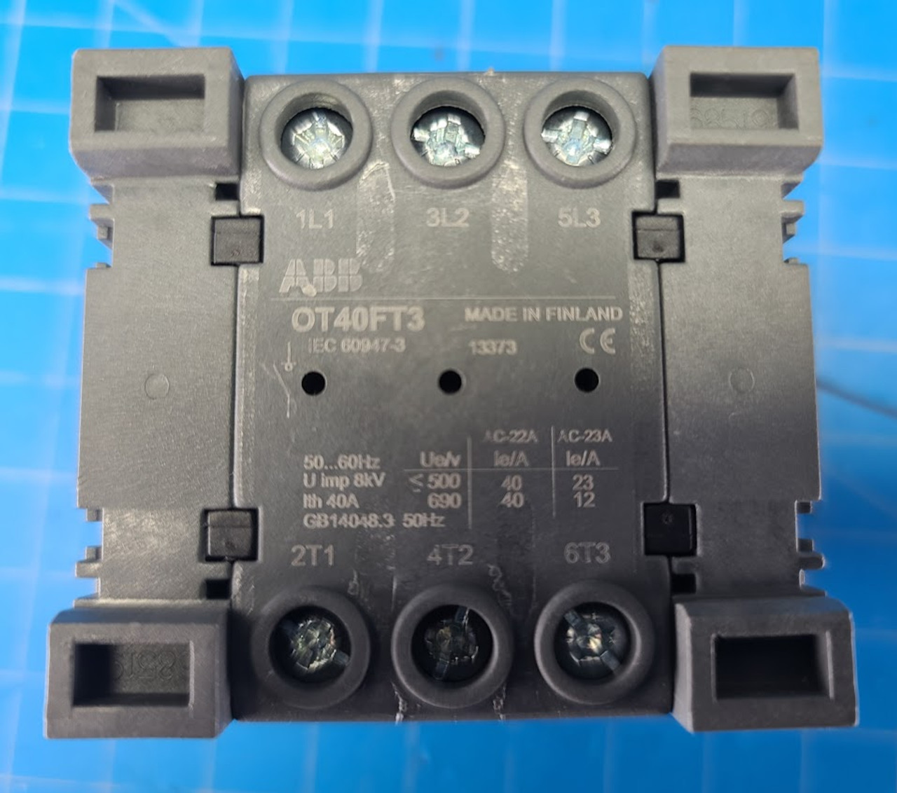 ABB 3P 40AMP 600V Disconnect Switch OT40FT3