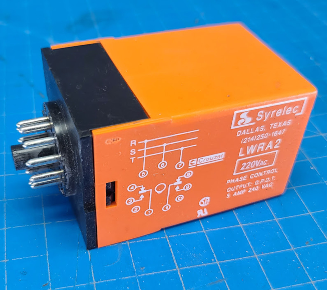 Syrelec 220VAC 5AMP 11PIN Relay LWRA2