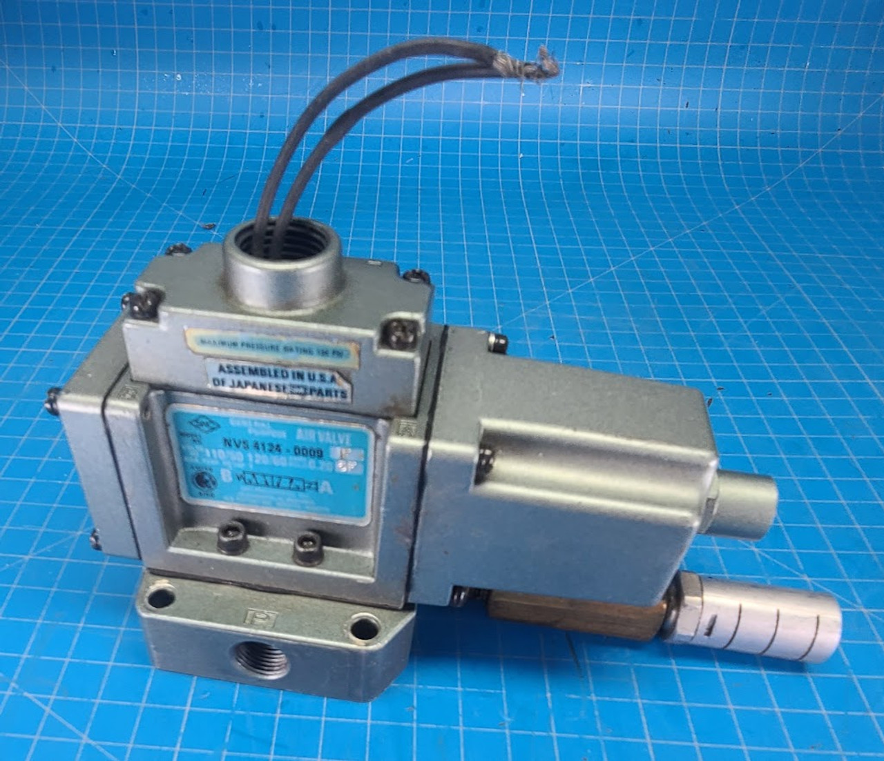 SMC 100-120 VAC Directional Air Valve Assy.  NVS4124-0009F