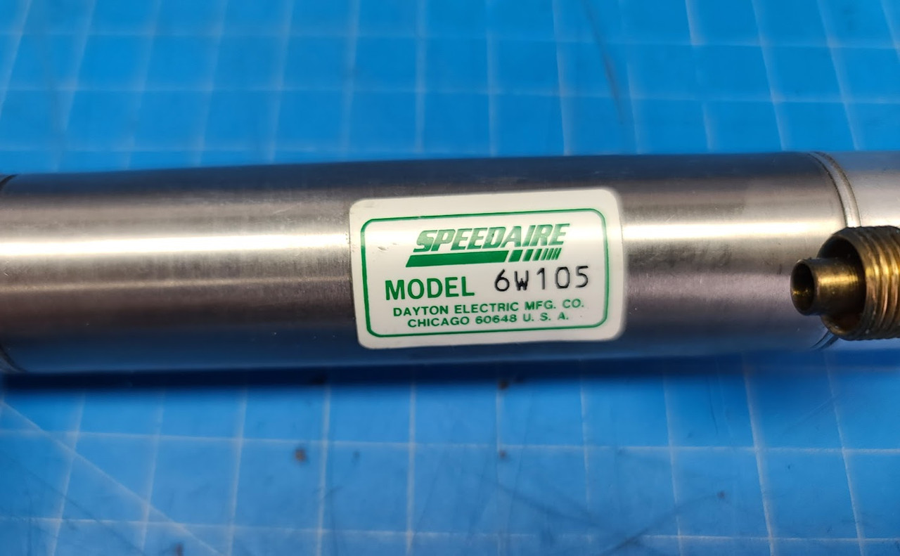 Speedaire 3in Stroke Stainless Steel Pneumatic Cylinder 6W105