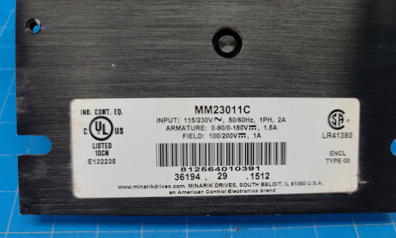 Ledco D-60 Minarik Drives 115/230V 1PH 2A Adjustable Speed Drive MM23011C