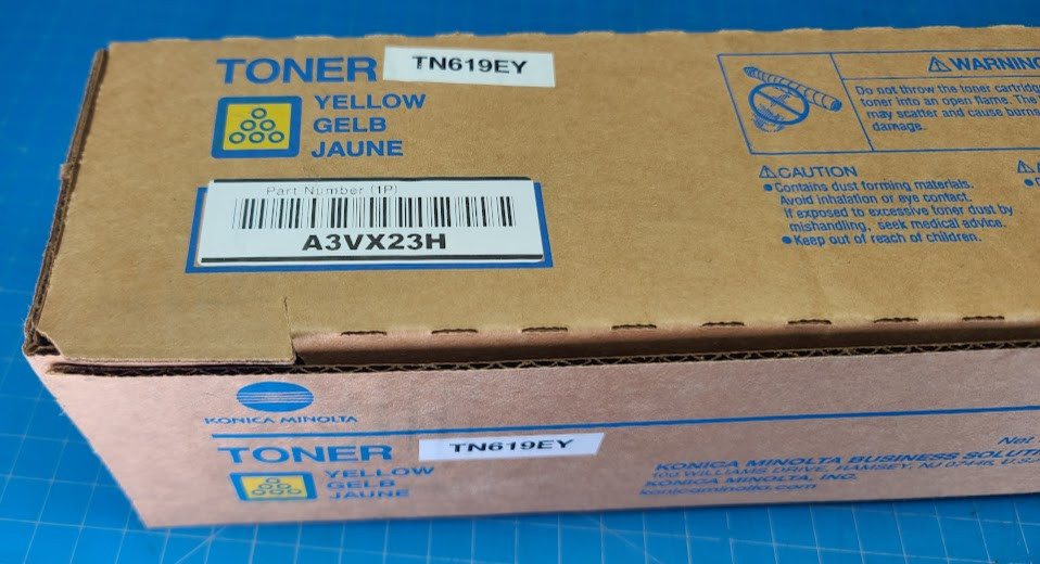Konica Minolta AccurioPress Bizhub Press Toner Yellow TN619EY A3VX23H
